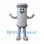 Pipe Mascot Costume in Gray with Ribbed Arms and Legs