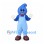 Water Drop Mascot Costume in Blue with Pale Blue Overalls