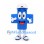 Medical Cross Mascot Costume in Blue with White Cap