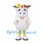 Grocery Bag Mascot Costume in White with Fruit and Vegetables