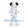 Dalmatian Mascot Costume with Black Heart Chest Detail