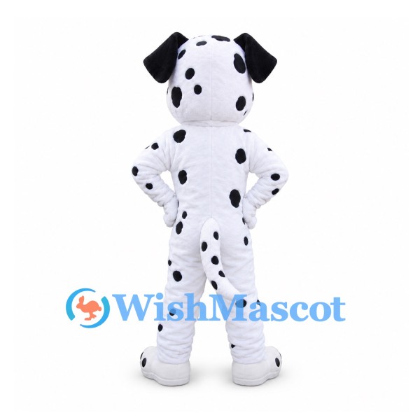 Dalmatian Mascot Costume with Black Heart Chest Detail