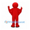Astronaut Mascot Costume in Red with Dark Visor