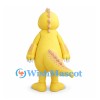 Dinosaur Mascot Costume in Yellow with Peach Back Spikes