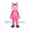 Butterfly Mascot Costume in Pink with Transparent Wings