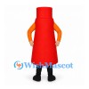 Ketchup Bottle Mascot Costume in Red with Food Label