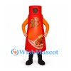 Ketchup Bottle Mascot Costume in Red with Food Label