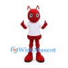 Ant Mascot Costume in Red with White Shirt