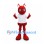 Ant Mascot Costume in Red with White Shirt
