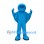 Astronaut Mascot Costume in Blue with Dark Visor