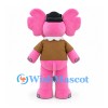 Elephant Mascot Costume in Pink with Aviator Goggles