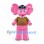 Elephant Mascot Costume in Pink with Aviator Goggles