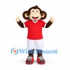 Monkey Mascot Costume with Red Shirt and White Shorts