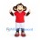 Monkey Mascot Costume with Red Shirt and White Shorts