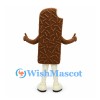 Chocolate Ice Cream Bar Mascot Costume with Bite Detail