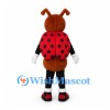 Ladybug Mascot Costume with Red and Black Spotted Wings