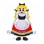 Folk Dancer Mascot Costume with Red Skirt and Braided Hair