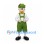 Folk Dancer Mascot Costume with Green Lederhosen and Hat
