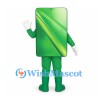 Smartphone Mascot Costume in Green with Gradient Screen
