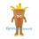 French Fries Mascot Costume in Brown Carton with Smiling Face
