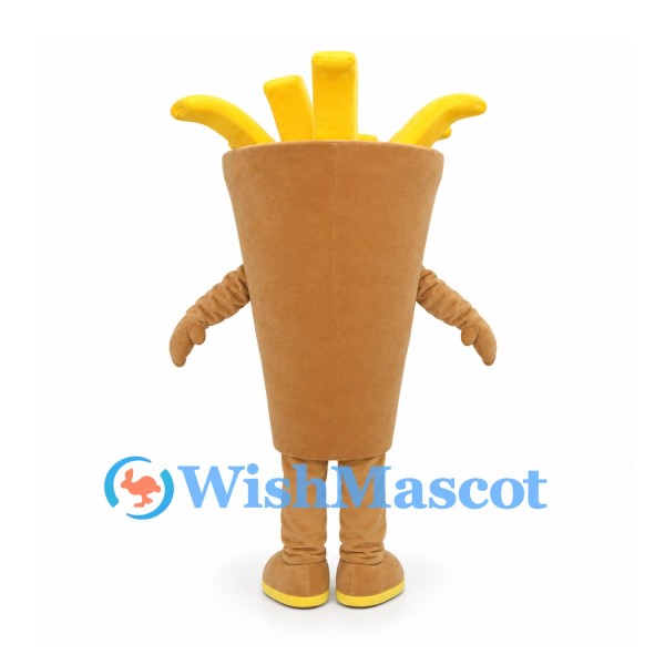French Fries Mascot Costume in Plain Brown Carton
