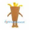 French Fries Mascot Costume in Plain Brown Carton