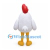 Chicken Mascot Costume in White with Red Comb