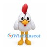 Chicken Mascot Costume in White with Red Comb
