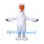 Goose Mascot Costume in White with Gray Wing Tips