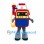 Robot Mascot Costume in Red and Blue with Control Panel