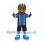 Boy Mascot Costume with Blue and Black Striped Soccer Jersey