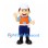 Sailor Mascot Costume with White Cap and Orange Life Vest