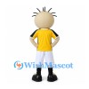 Scarecrow Mascot Costume with Yellow Shirt and White Shorts