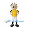 Scarecrow Mascot Costume with Yellow Shirt and White Shorts