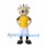 Scarecrow Mascot Costume with Yellow Shirt and White Shorts