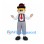 Bear Mascot Costume with Black Hat and Red Tie