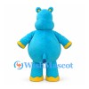 Monster Mascot Costume in Blue with Yellow Cuffs