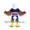 Eagle Mascot Costume with Navy Sports Uniform