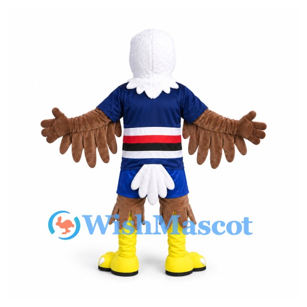 Eagle Mascot Costume with Navy Sports Uniform