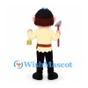 Miner Mascot Costume with Helmet Lamp and Pickaxe