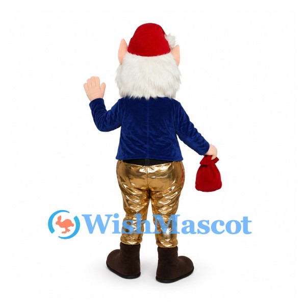 Sailor Mascot Costume with White Beard and Gold Pants