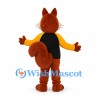 Squirrel Mascot Costume with Black Shirt and Yellow Sleeves
