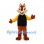 Squirrel Mascot Costume with Black Shirt and Yellow Sleeves