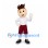 Boy Mascot Costume with White Shirt and Burgundy Shorts