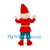 Christmas Elf Mascot Costume with Red Hat and Green Pants