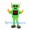 Robot Mascot Costume in Green with Heart Display