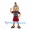 Roman Soldier Mascot Costume with Gray Armor and Red Tunic