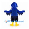 Bird Mascot Costume in Blue with Layered Wings
