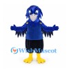 Bird Mascot Costume in Blue with Layered Wings