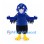 Bird Mascot Costume in Blue with Layered Wings